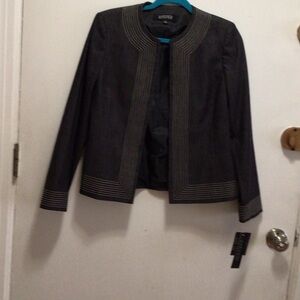 Kasper Black Women's Blazer with Silver Accents